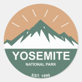 Nationaal park Yosemite Ronde Sticker