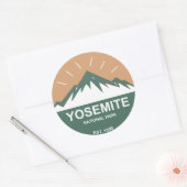 Nationaal park Yosemite Ronde Sticker (Envelop)