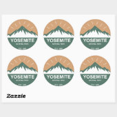 Nationaal park Yosemite Ronde Sticker (Vel)