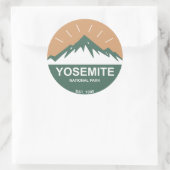 Nationaal park Yosemite Ronde Sticker (Tas)