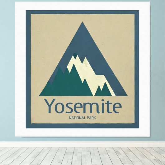 Nationaal park Yosemite Rustic Canvas Afdruk (Insitu (Houten vloer))