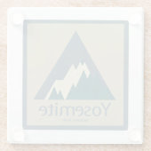 Nationaal park Yosemite Rustic Glazen Onderzetter (Achterkant)