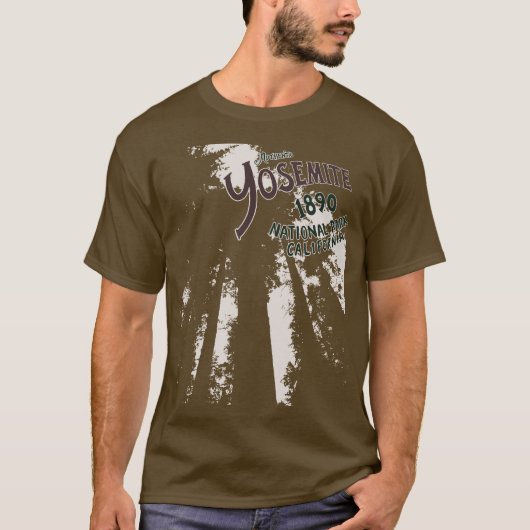 Nationaal park Yosemite Sequoias Tee Shirt (Voorkant)