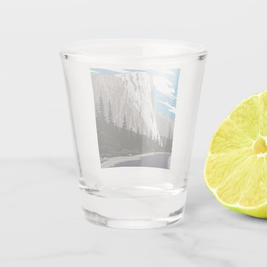 Nationaal park Yosemite Shot Glas (Achterkant)