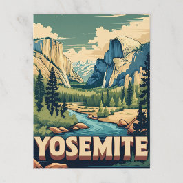 Nationaal park Yosemite Valley Briefkaart