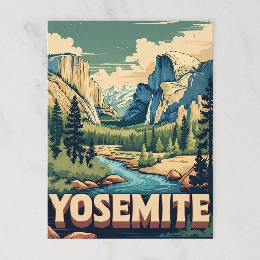 Nationaal park Yosemite Valley Briefkaart