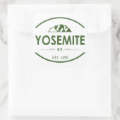 Nationaal park Yosemite Vierkante Sticker (Tas)