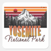 Nationaal park Yosemite Vierkante Sticker (Voorkant)