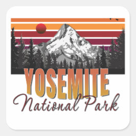 Nationaal park Yosemite Vierkante Sticker