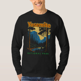 Nationaal park Yosemite Yosemite Valley Retro 80s T-shirt