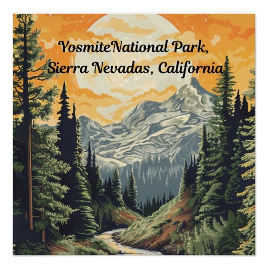 Nationaal park Yosmite Perfect Poster (Voorkant)