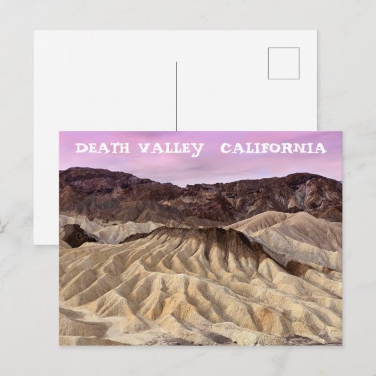 Nationaal park Zabriskie Point Death Valley Briefkaart (Voorkant / Achterkant)