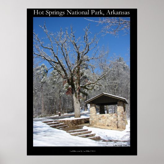 Nationaal park zHot Springs, Ice Snow Hut Poster (Voorkant)