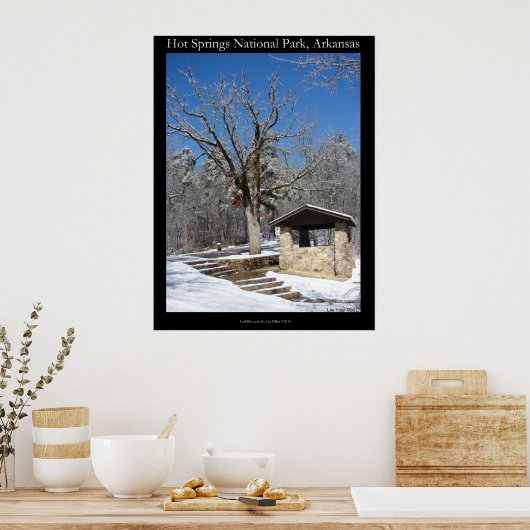 Nationaal park zHot Springs, Ice Snow Hut Poster (Keuken)