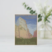 Nationaal Park Zion 1938 Springdale Utah Briefkaart (Staand voorkant)