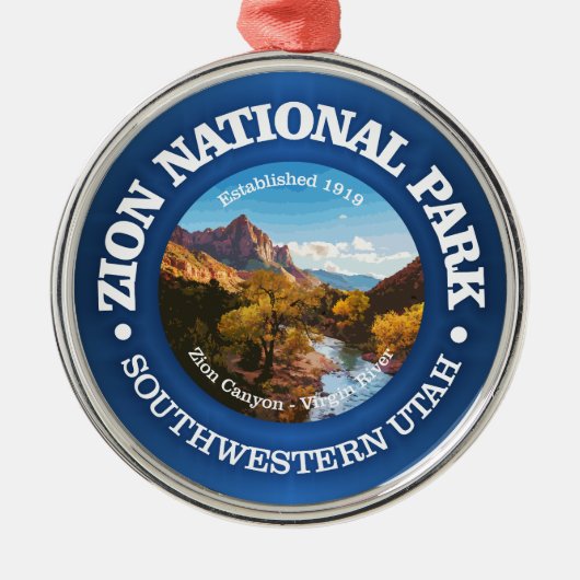 Nationaal Park Zion 2 Metalen Ornament (Voorkant)