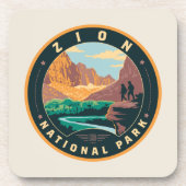 Nationaal Park Zion Bier Onderzetter (Voorkant)