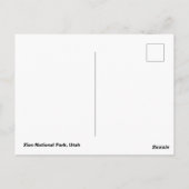 Nationaal Park Zion Briefkaart (Achterkant)