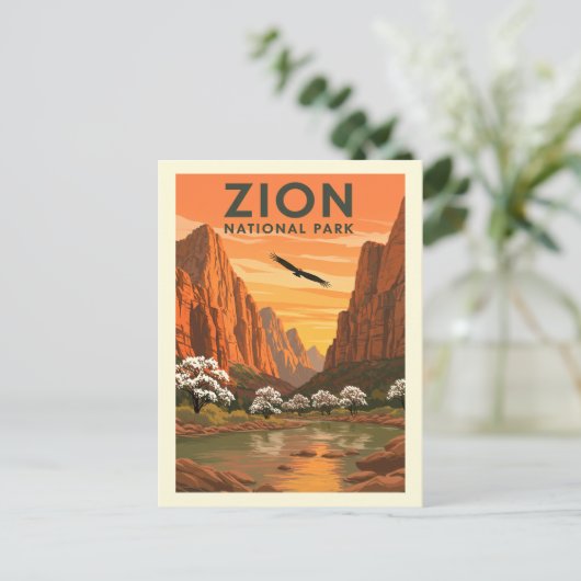 Nationaal Park  Zion Briefkaart (Staand voorkant)