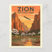 Nationaal Park  Zion Briefkaart (Voorkant)