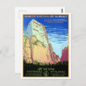  nationaal park Zion Briefkaart (Voorkant / Achterkant)