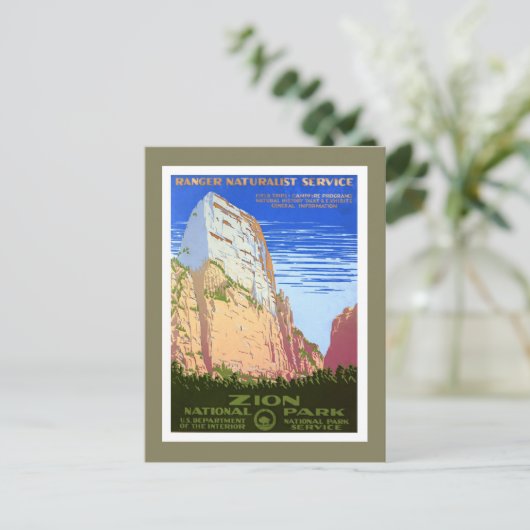 Nationaal Park Zion Briefkaart (Staand voorkant)