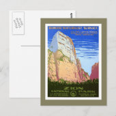 Nationaal Park Zion Briefkaart (Voorkant / Achterkant)
