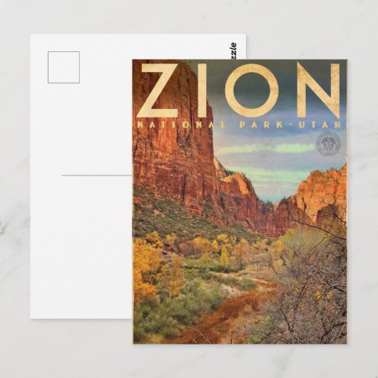  Nationaal Park Zion Briefkaart (Voorkant / Achterkant)