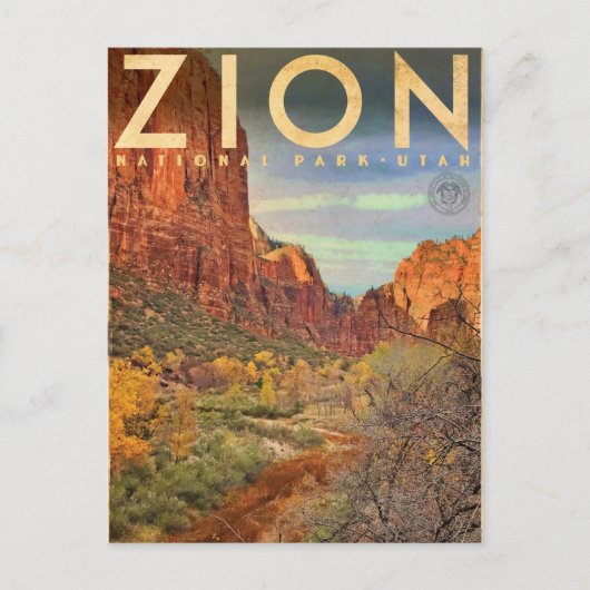  Nationaal Park Zion Briefkaart (Voorkant)