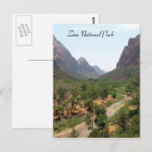 Nationaal Park Zion Briefkaart (Voorkant / Achterkant)