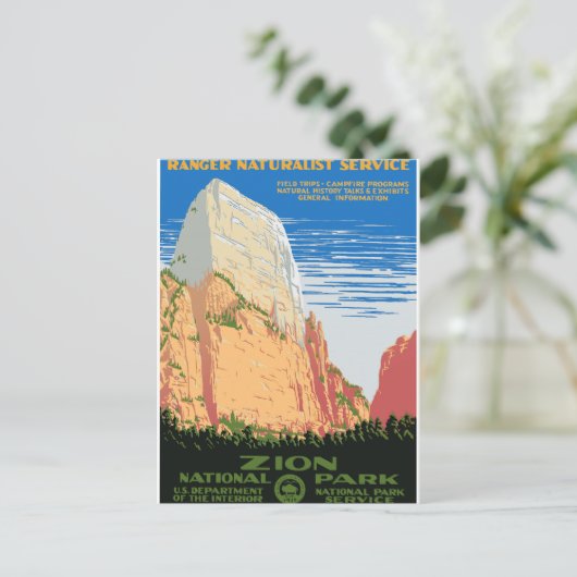 Nationaal Park Zion Briefkaart (Staand voorkant)