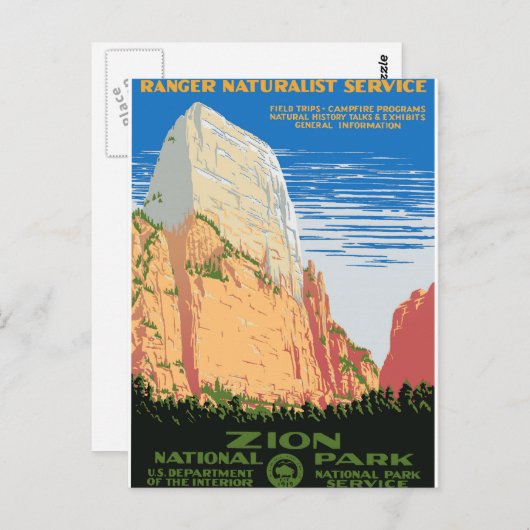 Nationaal Park Zion Briefkaart (Voorkant / Achterkant)