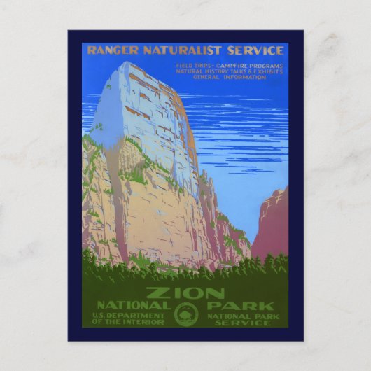 Nationaal Park Zion Briefkaart (Voorkant)
