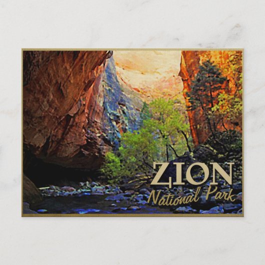 Nationaal Park Zion Briefkaart (Voorkant)