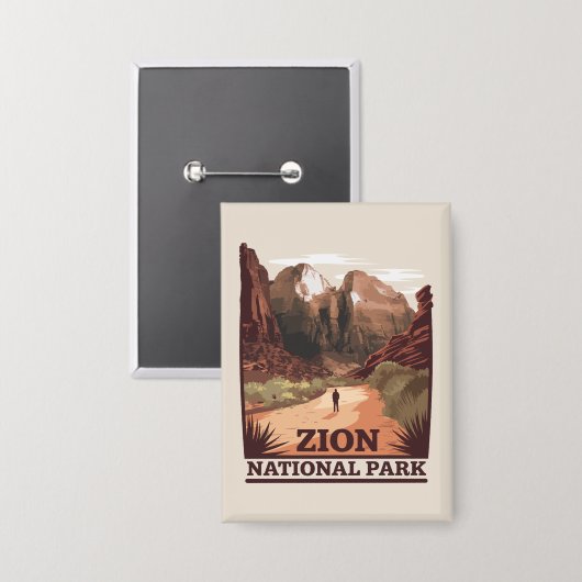 Nationaal Park Zion Button (Voorkant / Achterkant)