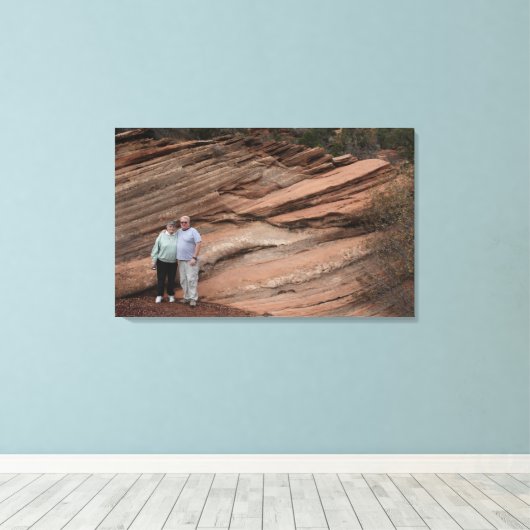 Nationaal Park Zion Canvas Afdruk (Insitu (Houten vloer))