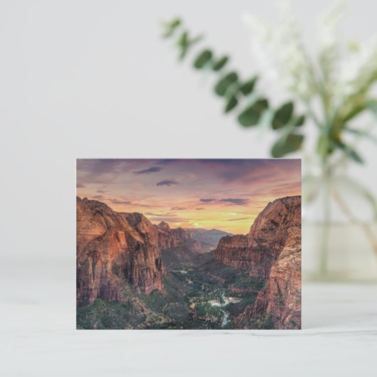 Nationaal Park Zion Canyon Briefkaart (Staand voorkant)