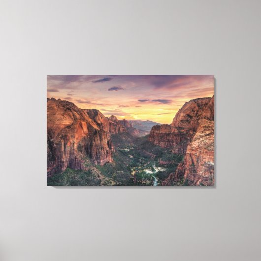 Nationaal Park Zion Canyon Canvas Afdruk (Voorkant)