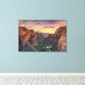 Nationaal Park Zion Canyon Canvas Afdruk (Insitu (Houten vloer))