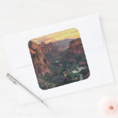 Nationaal Park Zion Canyon Vierkante Sticker (Envelop)