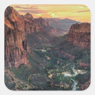 Nationaal Park Zion Canyon Vierkante Sticker