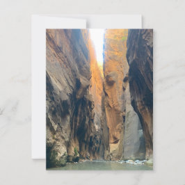 Nationaal park Zion: de smalle gebieden Briefkaart