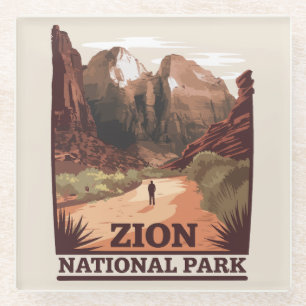 Nationaal Park Zion Glazen Onderzetter