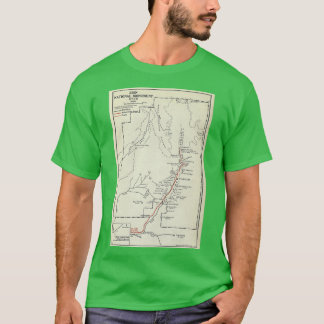  nationaal park Zion kaart 1920 T-shirt