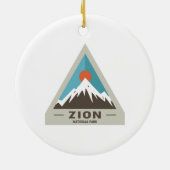 Nationaal Park Zion Keramisch Ornament (Achterkant)