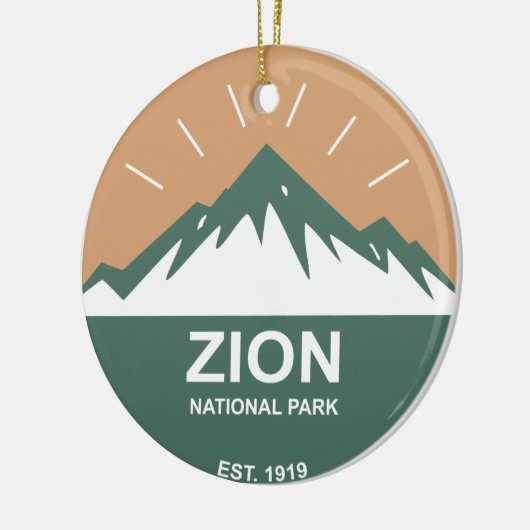 Nationaal Park Zion Keramisch Ornament (Links)
