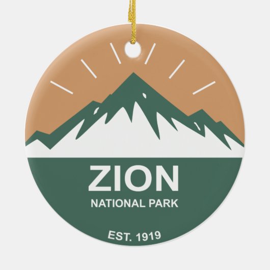 Nationaal Park Zion Keramisch Ornament (Achterkant)