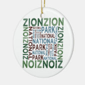 Nationaal Park Zion Keramisch Ornament (Links)