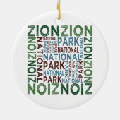 Nationaal Park Zion Keramisch Ornament (Achterkant)
