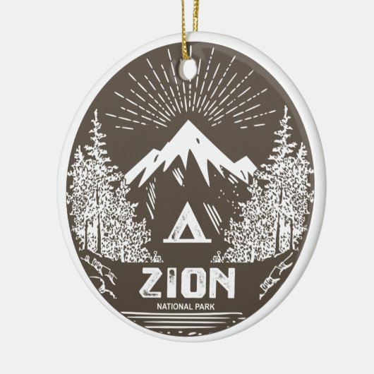 Nationaal Park Zion Keramisch Ornament (Links)